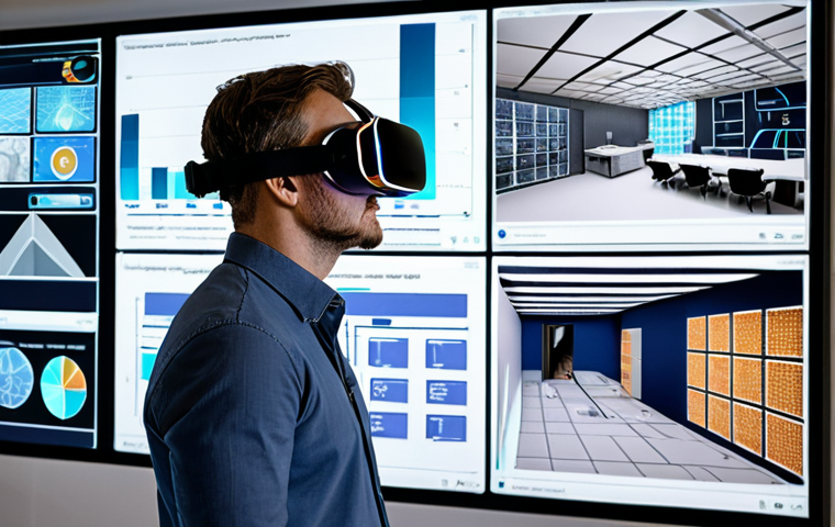 The Versatile and Tech-Forward Architect**

A professional architect, appearing dynamic and forward-thinking, stands in a modern, multi-functional workspace. Holographic projections surround them, showcasing diverse aspects of their work: a detailed 3D BIM model of a large construction project, an elegantly designed interior space, and a lush, sustainable landscape plan. The architect is interacting with intuitive digital interfaces displaying AI-driven design analytics or VR/AR simulations, symbolizing their involvement in project management, cutting-edge technology, and their ability to transform design concepts into reality across various scales. The atmosphere is innovative, high-tech, and represents a broad spectrum of architectural careers beyond traditional drafting.

**