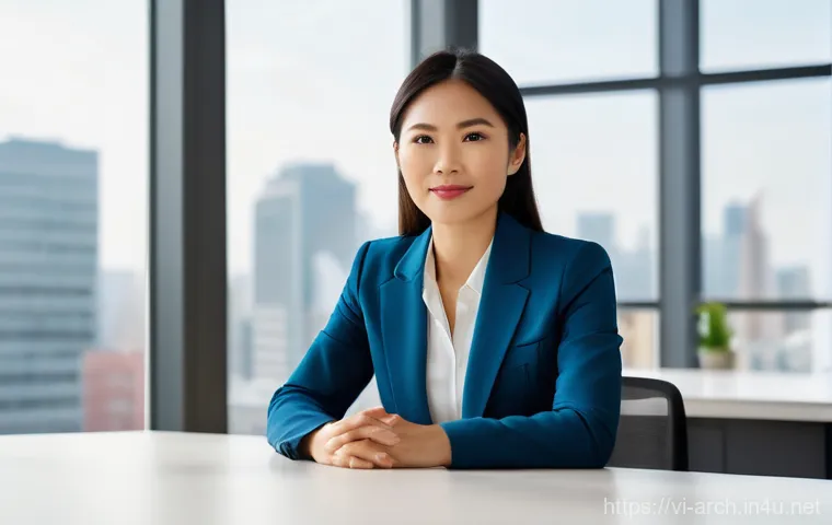 건축사 연봉 협상 전략 - **Prompt:** "A confident female architect, of Vietnamese descent, in her early 30s, professionally d...
