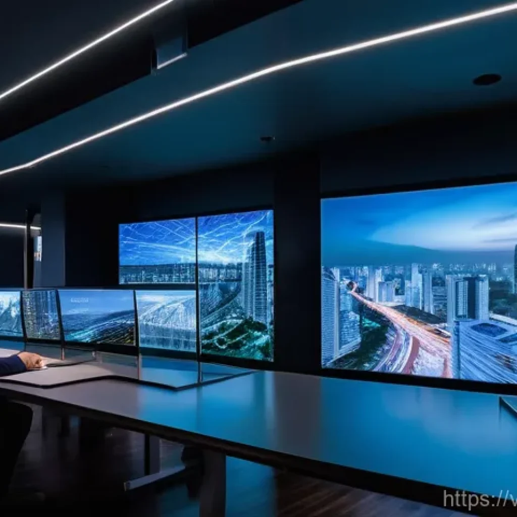 건축분야에서의 인공지능 활용 사례 - **Prompt:** A vibrant, ultra-modern architectural design studio in Ho Chi Minh City, Vietnam, at dus...