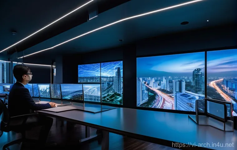 건축분야에서의 인공지능 활용 사례 - **Prompt:** A vibrant, ultra-modern architectural design studio in Ho Chi Minh City, Vietnam, at dus...
