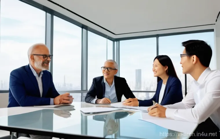 건축분야에서 요구되는 소프트 스킬 - **Prompt 1: "The Art of Persuasive Communication in Architecture"**
A bright, modern meeting roo...