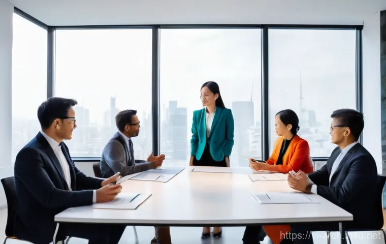 건축분야에서 요구되는 소프트 스킬 - **Prompt 1: "The Art of Persuasive Communication in Architecture"**
    A bright, modern meeting roo...