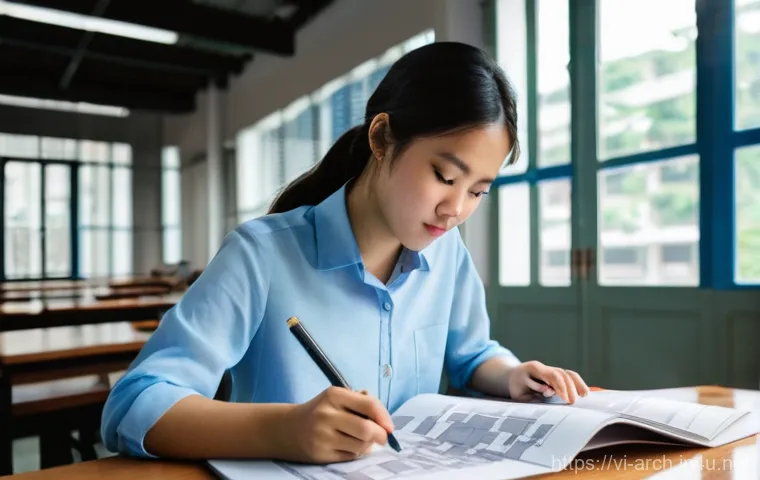 건축기사 시험 필수 참고서 추천 - **Prompt 1: Aspiring Architects and Engineers in a Modern Vietnamese Study Environment**
"A brig...