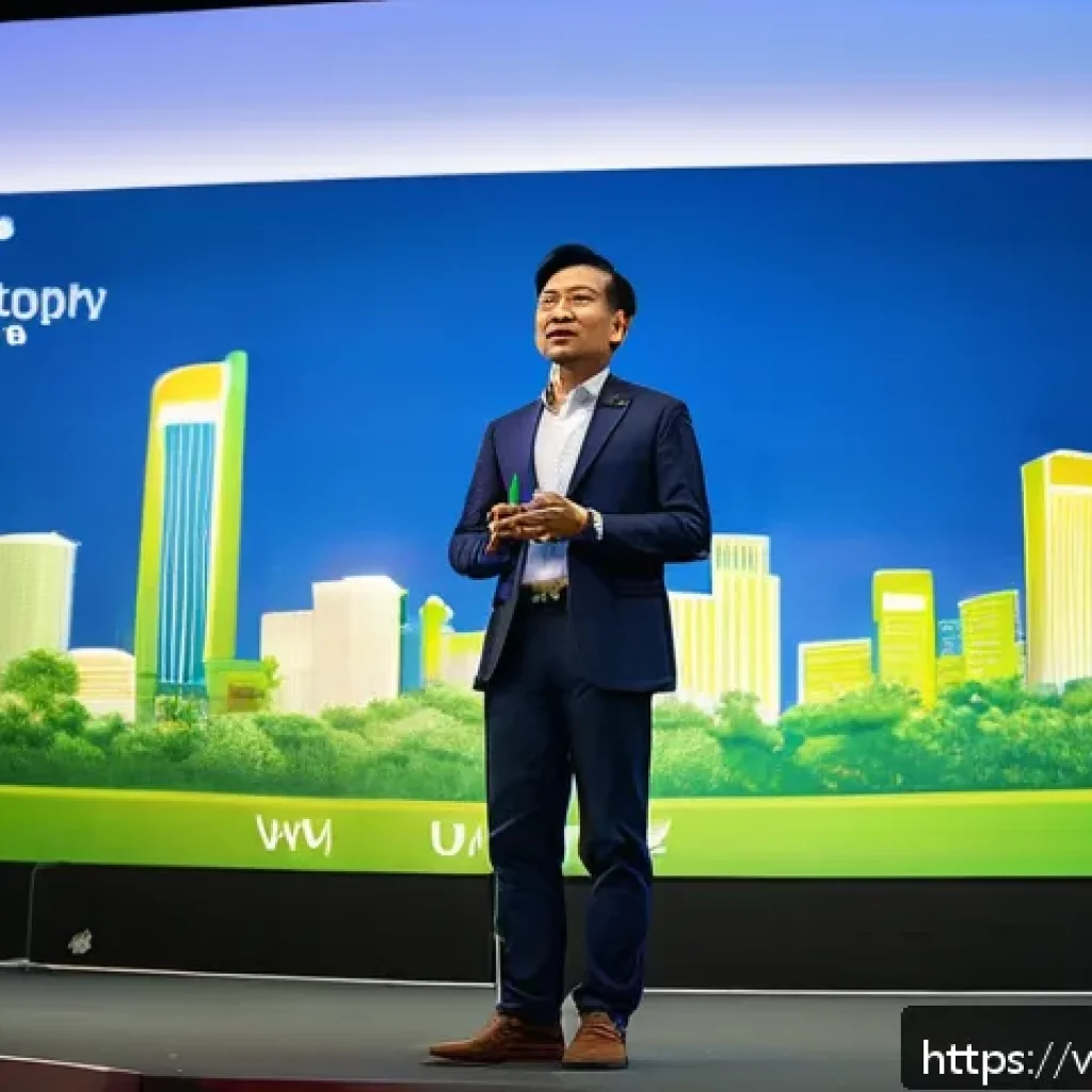 건축분야의 해외 학회와 참여 방법 - A professional Vietnamese architect in smart business attire presenting at an international architec...
