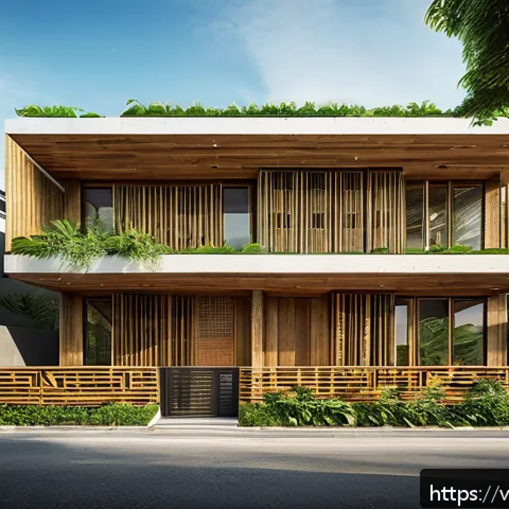 건축사로서의 윤리적 책임 - A modern sustainable residential building in Da Nang, Vietnam, showcasing eco-friendly architecture ...